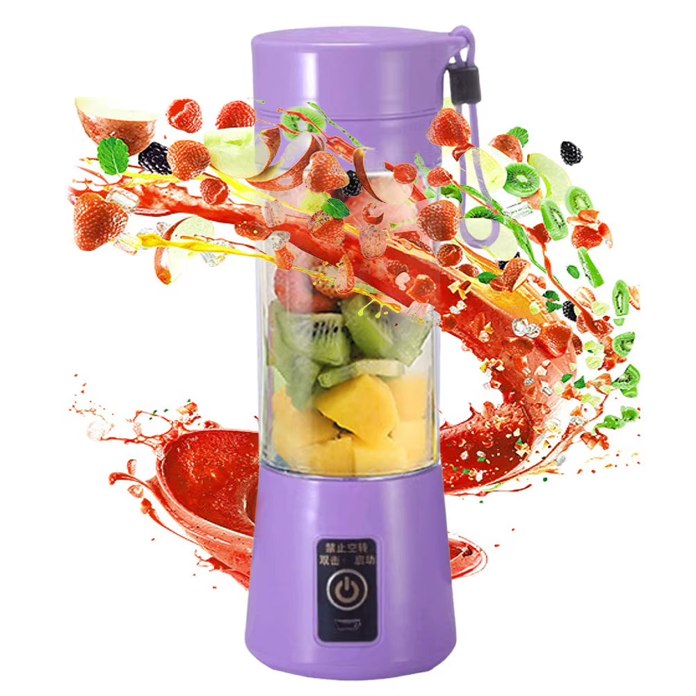 400Ml Mini Electric Juicer with 6 Blades Automatic Fresh Squeezer Multifunctional Vegetable Juicer Blender for Home