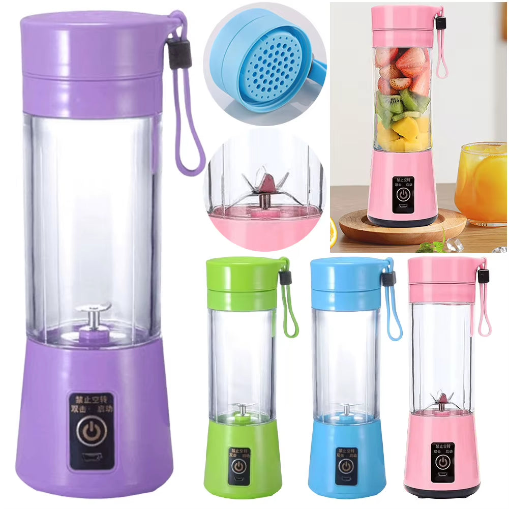 400Ml Mini Electric Juicer with 6 Blades Automatic Fresh Squeezer Multifunctional Vegetable Juicer Blender for Home