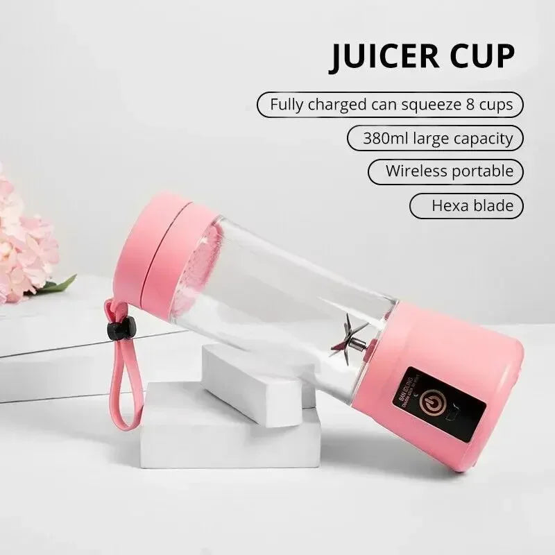 Portable Mini Electric Juicer USB Charging Smoothie Milkshake Maker Automatic Fresh Squeezer Lemon Kitchen Blender Fruit Cup