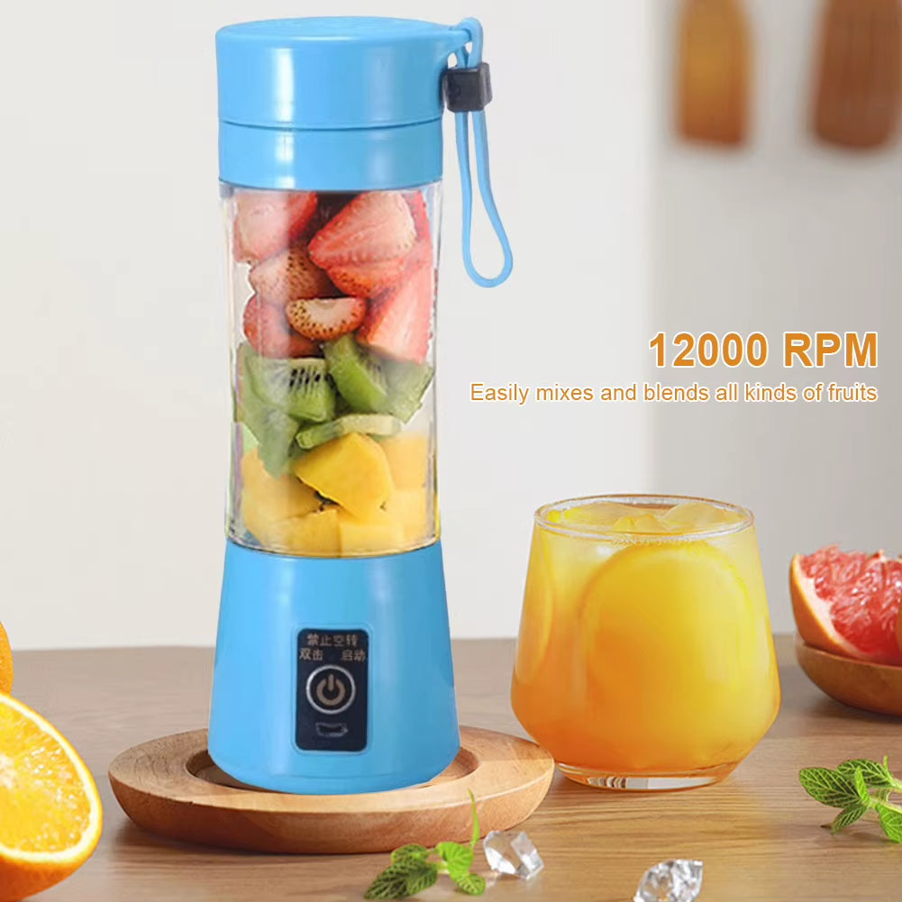 400Ml Mini Electric Juicer with 6 Blades Automatic Fresh Squeezer Multifunctional Vegetable Juicer Blender for Home