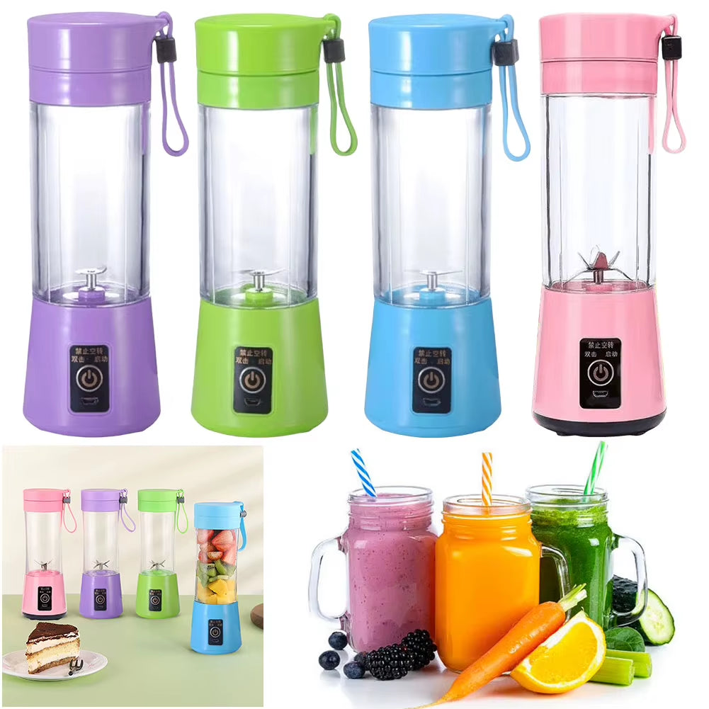 400Ml Mini Electric Juicer with 6 Blades Automatic Fresh Squeezer Multifunctional Vegetable Juicer Blender for Home